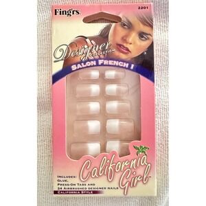 Vintage Fing'rs California Girl French Tip Press-On Nails Y2K Sealed